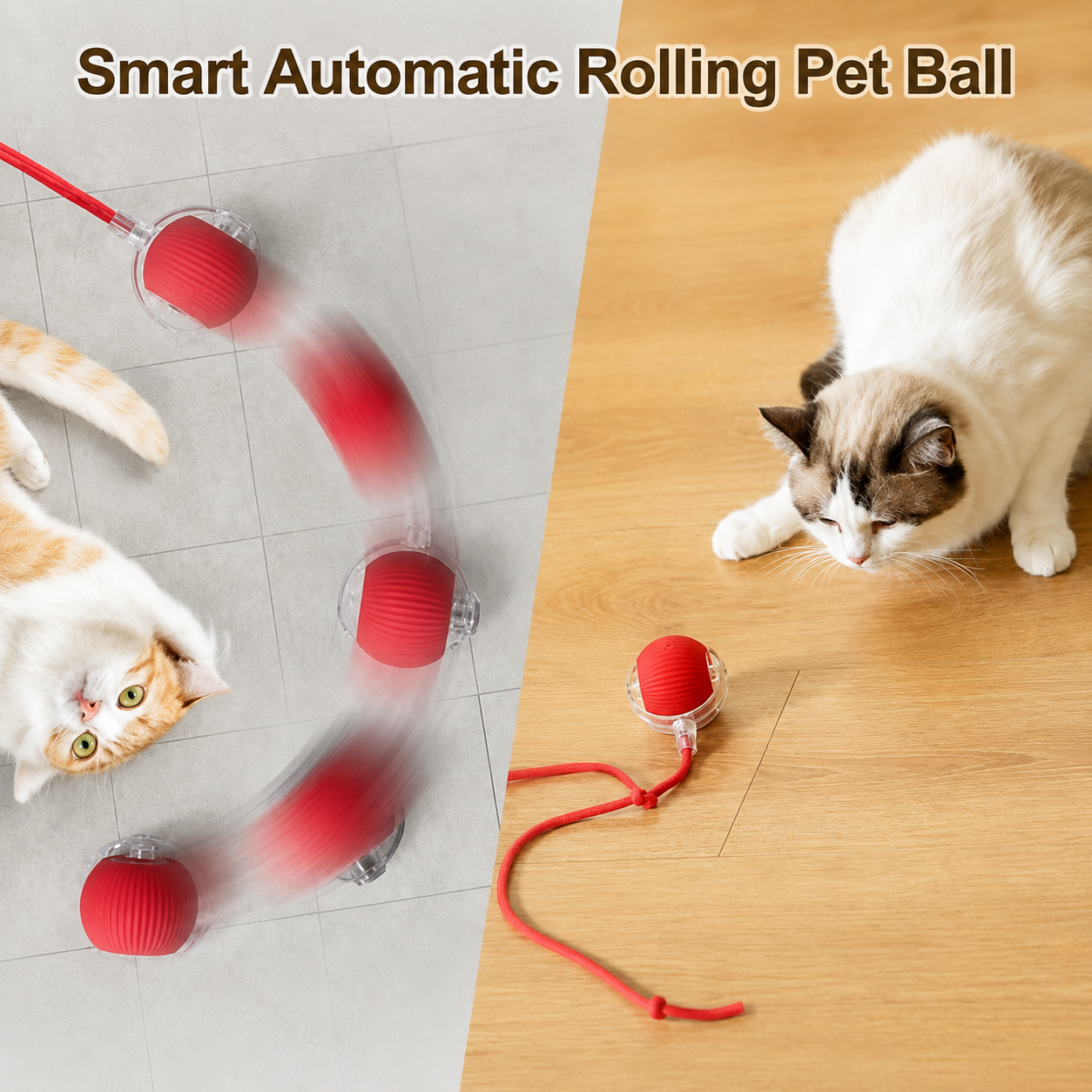 Smart Rolling LED Ball – Interactive Motion-Activated Pet Toy