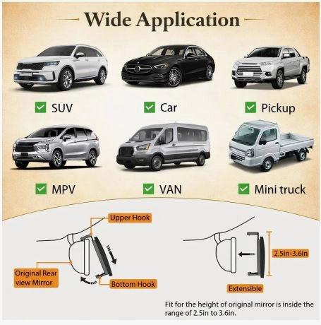 Rear View Mirror (Pack of 1)