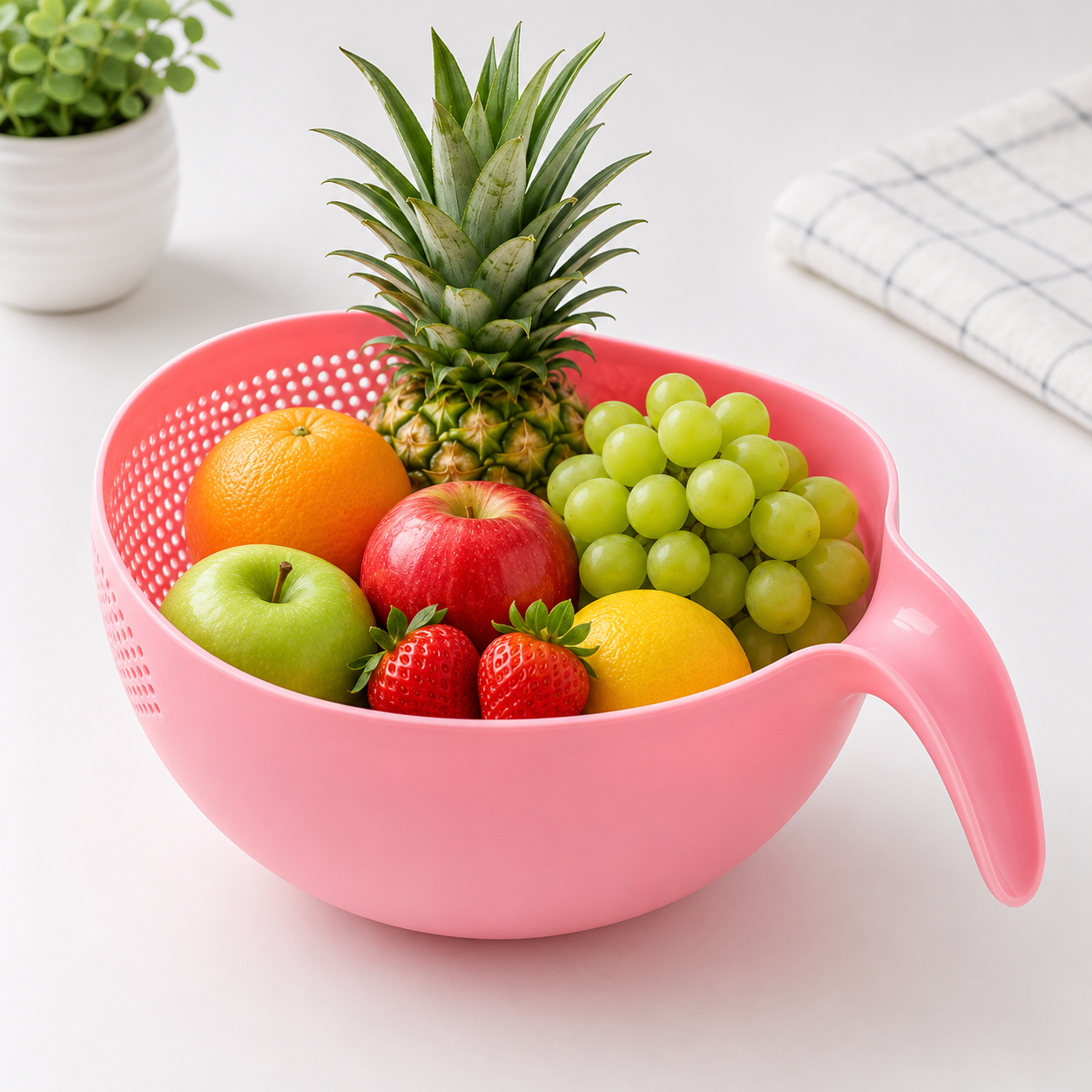 plastic bowl-shaped colanders,  'BUY 1 GET 1'
